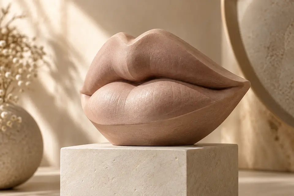 Capa conceitual ilustrativa: Preenchimento labial